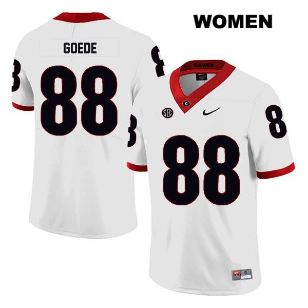 Georgia Bulldogs Women's Ryland Goede #88 NCAA Legend Authentic White Nike Stitched College Football Jersey QEK1056GW